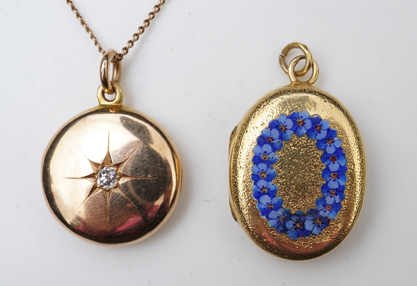 Two gold lockets, early 20th century